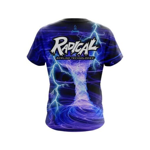 Radical Electrical Tornado Blue CoolWick Bowling Jersey - Image 2