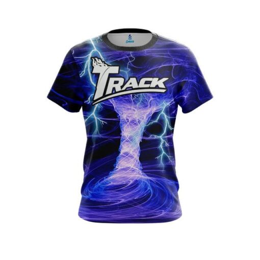 Track Electrical Tornado Blue CoolWick Bowling Jersey