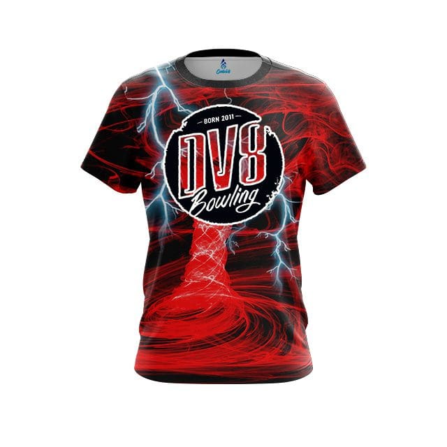DV8 Electrical Tornado Red CoolWick Bowling Jersey