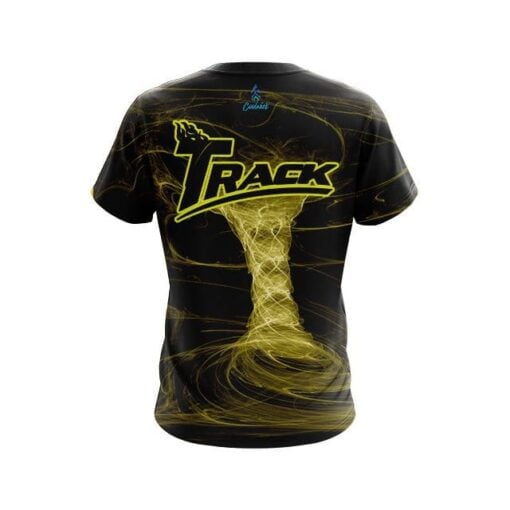Track Electrical Tornado Yellow CoolWick Bowling Jersey - Image 2