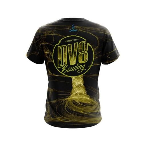 DV8 Electrical Tornado Yellow CoolWick Bowling Jersey - Image 2