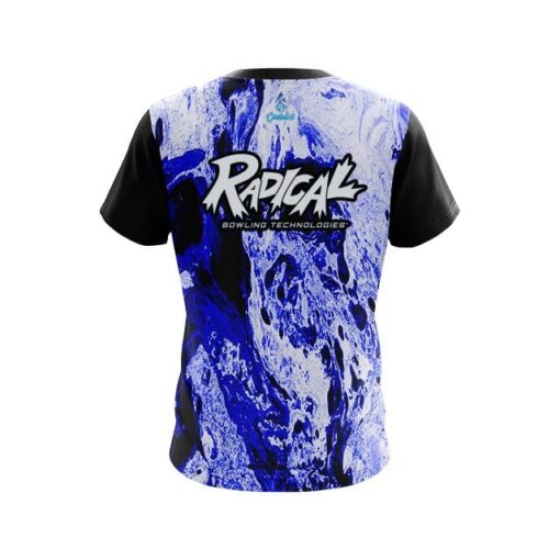 Radical Marble Blue CoolWick Bowling Jersey - Image 2