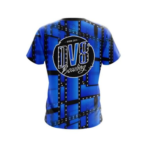 DV8 Movie Reel Blue CoolWick Bowling Jersey - Image 2