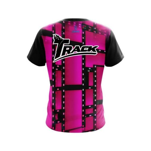 Track Movie Reel Pink CoolWick Bowling Jersey - Image 2