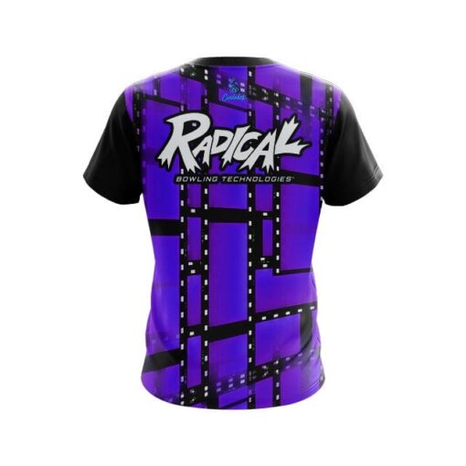 Radical Movie Reel Purple CoolWick Bowling Jersey - Image 2