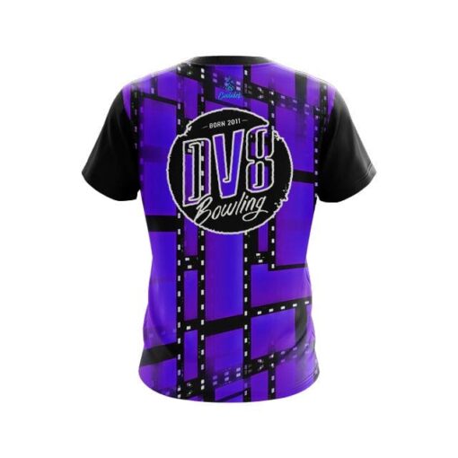 DV8 Movie Reel Purple CoolWick Bowling Jersey - Image 2