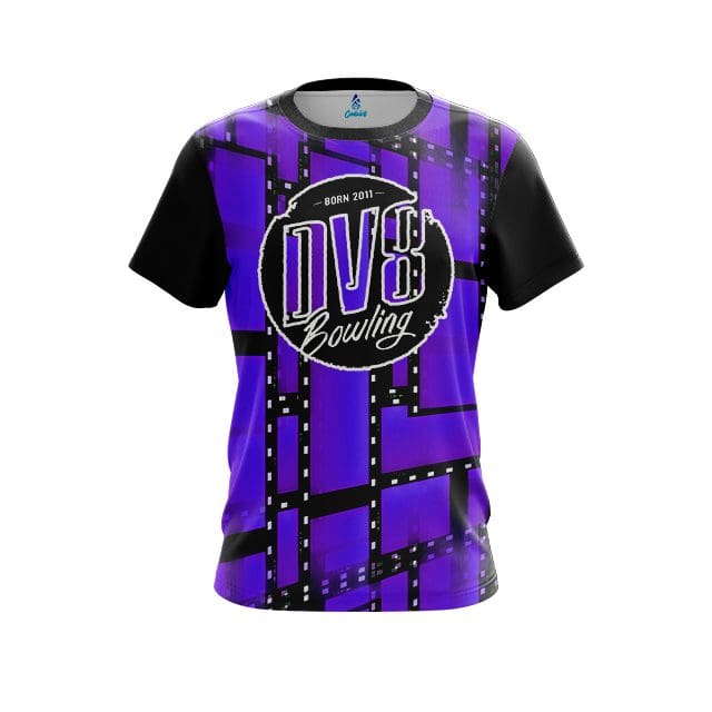 DV8 Movie Reel Purple CoolWick Bowling Jersey