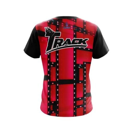 Track Movie Reel Red CoolWick Bowling Jersey - Image 2