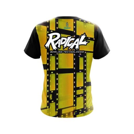Radical Movie Reel Yellow CoolWick Bowling Jersey - Image 2