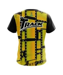 Alternative view of Track Movie Reel Yellow CoolWick Bowling Jersey
