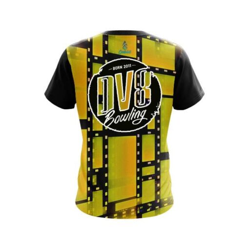 DV8 Movie Reel Yellow CoolWick Bowling Jersey - Image 2