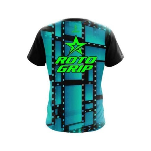 Roto Grip Movie Reel Aqua CoolWick Bowling Jersey - Image 2