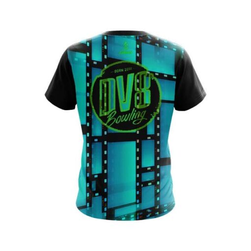 DV8 Movie Reel Aqua CoolWick Bowling Jersey - Image 2