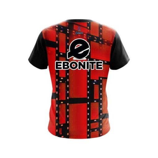 Ebonite Movie Reel Orange CoolWick Bowling Jersey - Image 2
