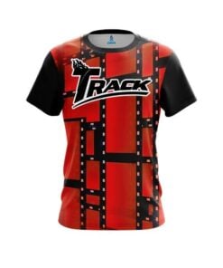 Track Movie Reel Orange CoolWick Bowling Jersey