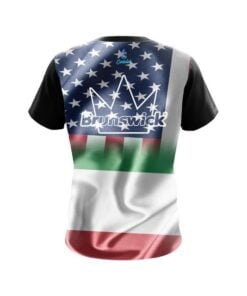 Alternative view of Brunswick USA Italian Flag CoolWick Bowling Jersey