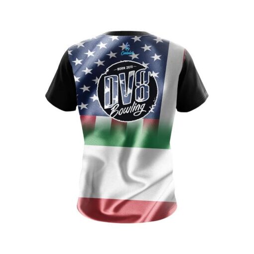 DV8 USA Italian Flag CoolWick Bowling Jersey - Image 2