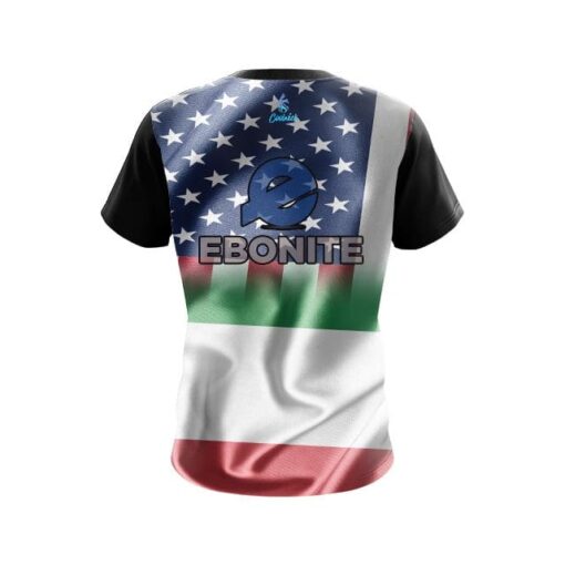 Ebonite USA Italian Flag CoolWick Bowling Jersey - Image 2