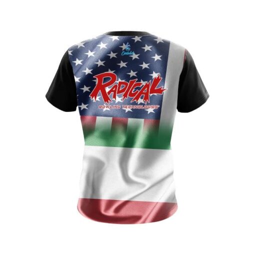 Radical USA Italian Flag CoolWick Bowling Jersey - Image 2