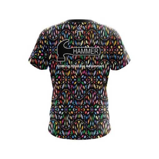 Hammer Kaleidoscope Black CoolWick Bowling Jersey - Image 2
