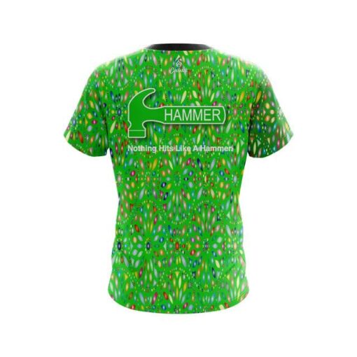 Hammer Kaleidoscope Lime CoolWick Bowling Jersey - Image 2