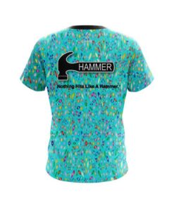 Alternative view of Hammer Kaleidoscope Teal CoolWick Bowling Jersey