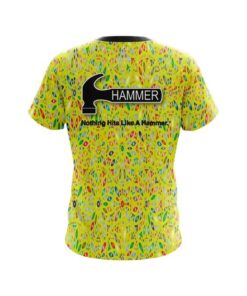 Alternative view of Hammer Kaleidoscope Yellow CoolWick Bowling Jersey