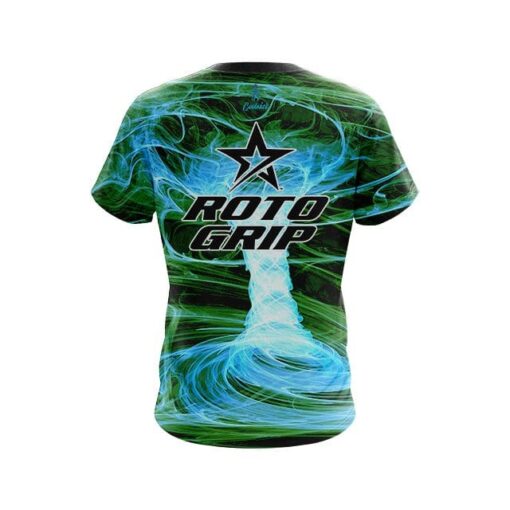 Roto Grip Electrical Tornado Green CoolWick Bowling Jersey - Image 2