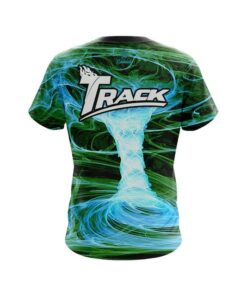 Alternative view of Track Electrical Tornado Green CoolWick Bowling Jersey