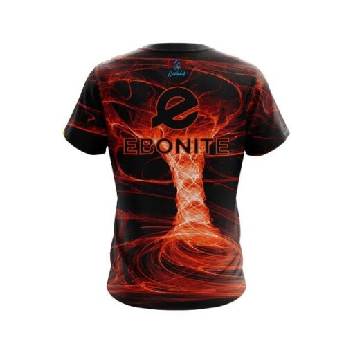 Ebonite Electrical Tornado Orange CoolWick Bowling Jersey - Image 2