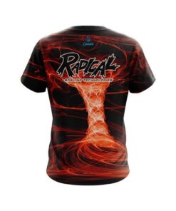 Alternative view of Radical Electrical Tornado Orange CoolWick Bowling Jersey