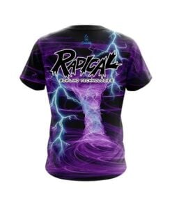Alternative view of Radical Electrical Tornado Purple CoolWick Bowling Jersey