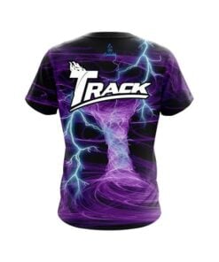 Alternative view of Track Electrical Tornado Purple CoolWick Bowling Jersey