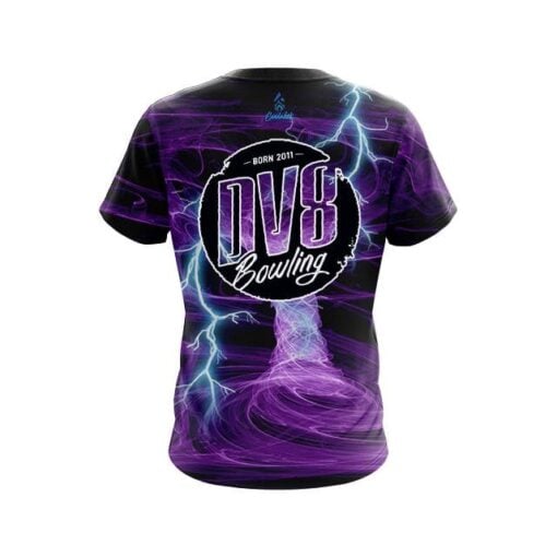 DV8 Electrical Tornado Purple CoolWick Bowling Jersey - Image 2
