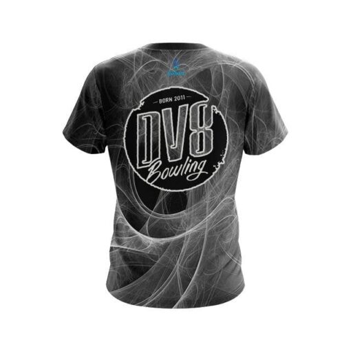 DV8 Energy Swirls Black CoolWick Bowling Jersey - Image 2