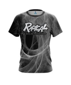 Radical Energy Swirls Black CoolWick Bowling Jersey
