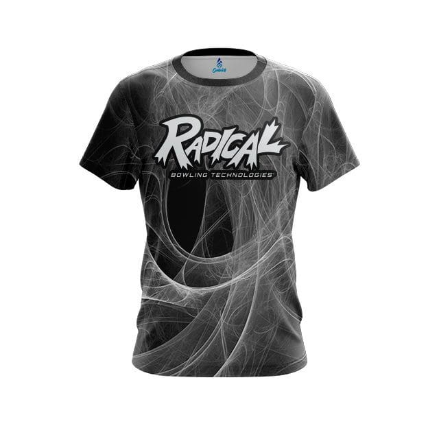 Radical Energy Swirls Black CoolWick Bowling Jersey