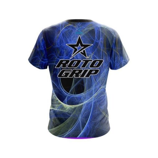 Roto Grip Energy Swirls Blue CoolWick Bowling Jersey - Image 2