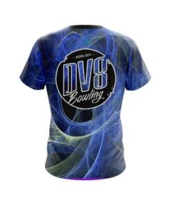 Alternative view of DV8 Energy Swirls Blue CoolWick Bowling Jersey