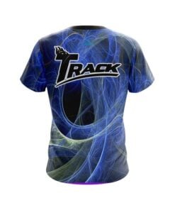 Alternative view of Track Energy Swirls Blue CoolWick Bowling Jersey
