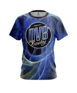 DV8 Energy Swirls Blue CoolWick Bowling Jersey