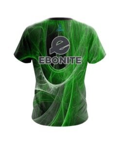Alternative view of Ebonite Energy Swirls Green CoolWick Bowling Jersey