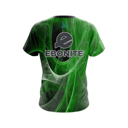 Ebonite Energy Swirls Green CoolWick Bowling Jersey - Image 2