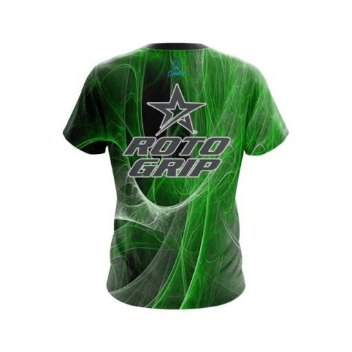 Roto Grip Energy Swirls Green CoolWick Bowling Jersey - Image 2
