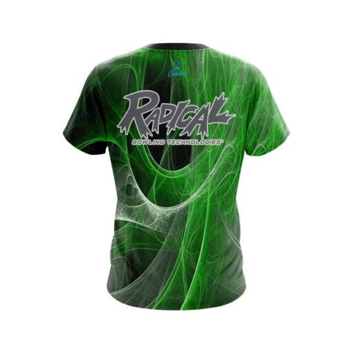 Radical Energy Swirls Green CoolWick Bowling Jersey - Image 2