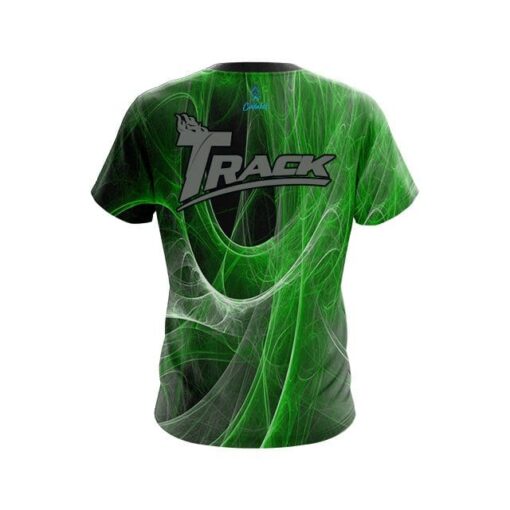 Track Energy Swirls Green CoolWick Bowling Jersey - Image 2
