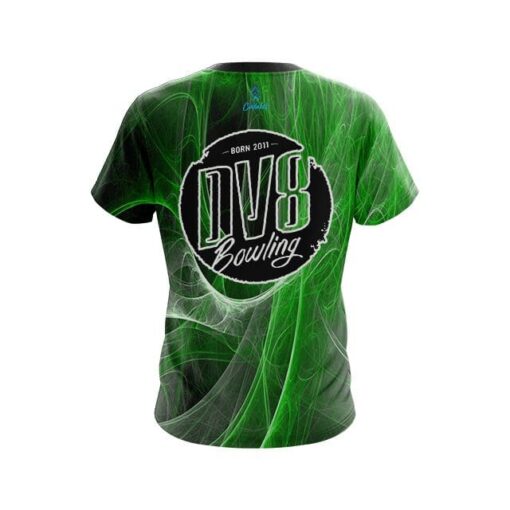 DV8 Energy Swirls Green CoolWick Bowling Jersey - Image 2