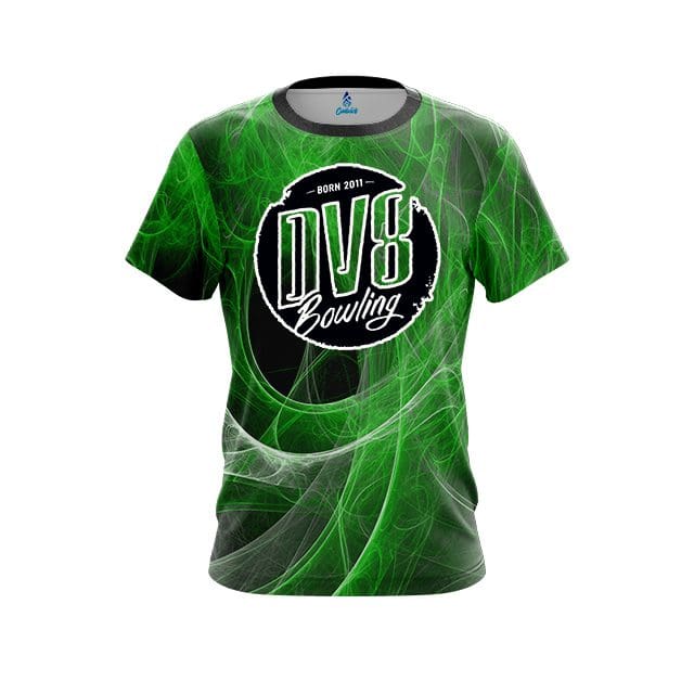 DV8 Energy Swirls Green CoolWick Bowling Jersey