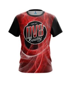 DV8 Energy Swirls Red CoolWick Bowling Jersey