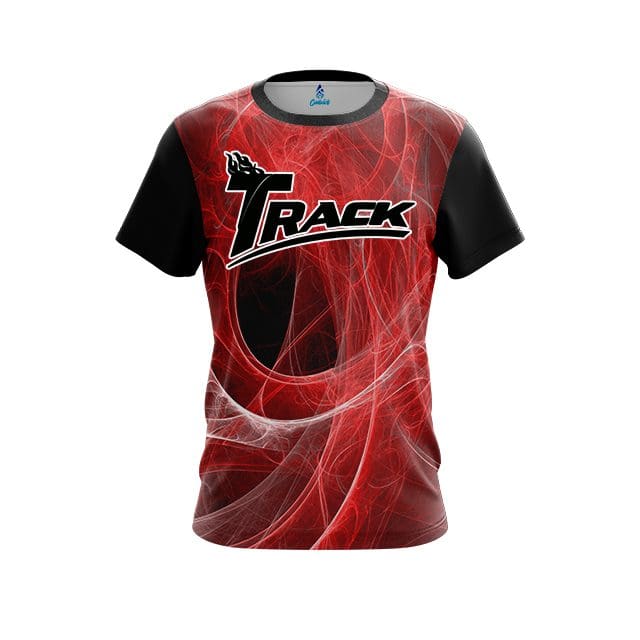 Track Energy Swirls Red CoolWick Bowling Jersey